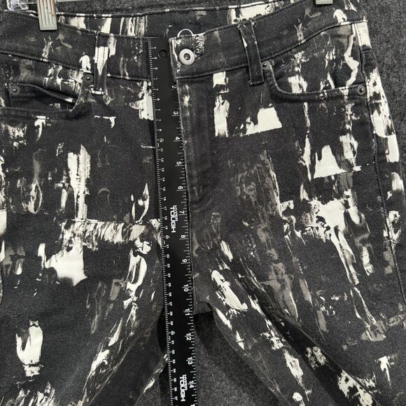 McQ Alexander McQueen Jeans Women's 27 Black White Skinny Italy Abstract Print - Picture 5 of 13